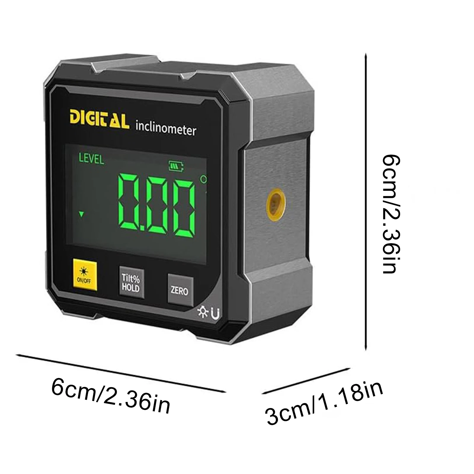 مقياس الميل المنقلة الرقمي مع مسطرة قياس زاوية الليزر الإلكترونية 360 درجة صندوق مستوى مكتشف الزوايا الرقمية المغناطيسي #6