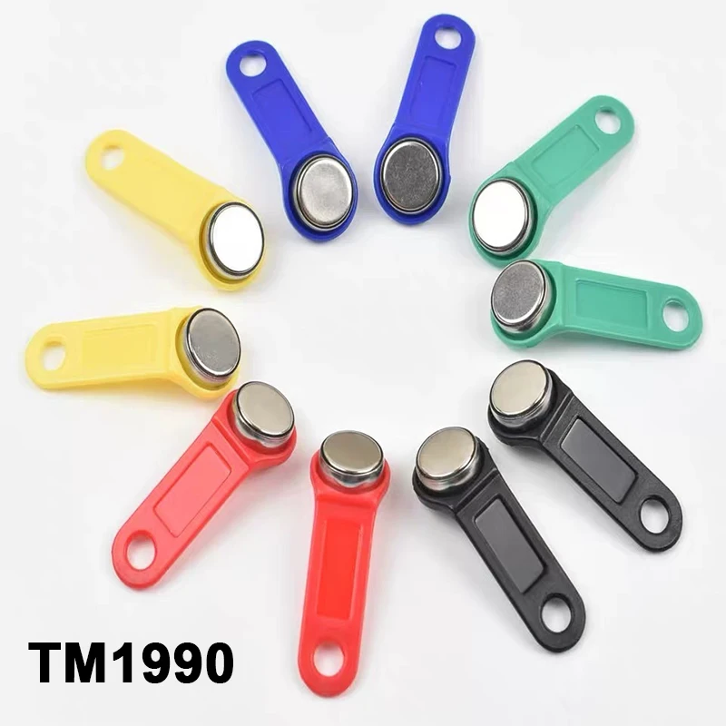 5PCS/Pack TM1990A-F5 IButton TM Card Mix Random Color 304 Stainless Steel Non Magnetic IB TM Cards Key Tags for Copy Card
