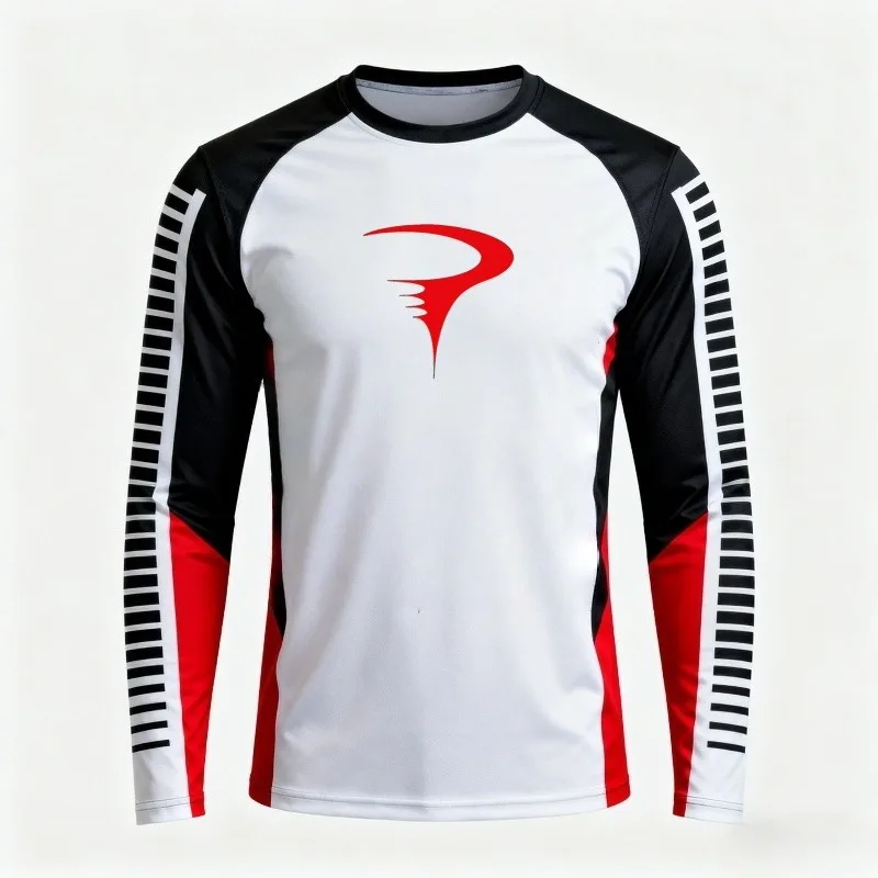 

3D Printed Men's Fashionable Quick Drying Breathable Long Sleeves, Suitable for Motorcycle Riding,mountain Biking,outdoor Sports