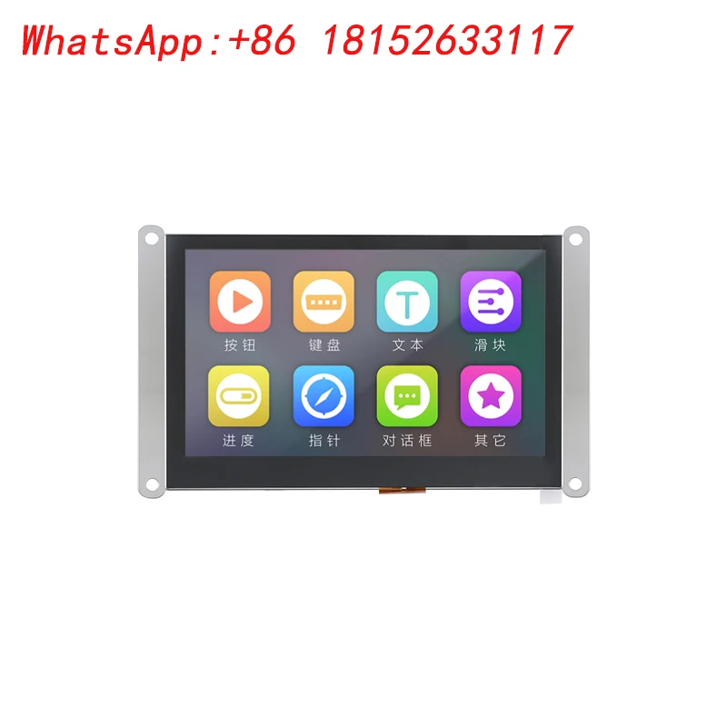 وحدة شاشات مقاومة/سعوية مقاس 4.3 بوصة من سلسلة T1 (IP) منفذ تسلسلي شاشة LCD ذكية شاشة لمس HMI مم