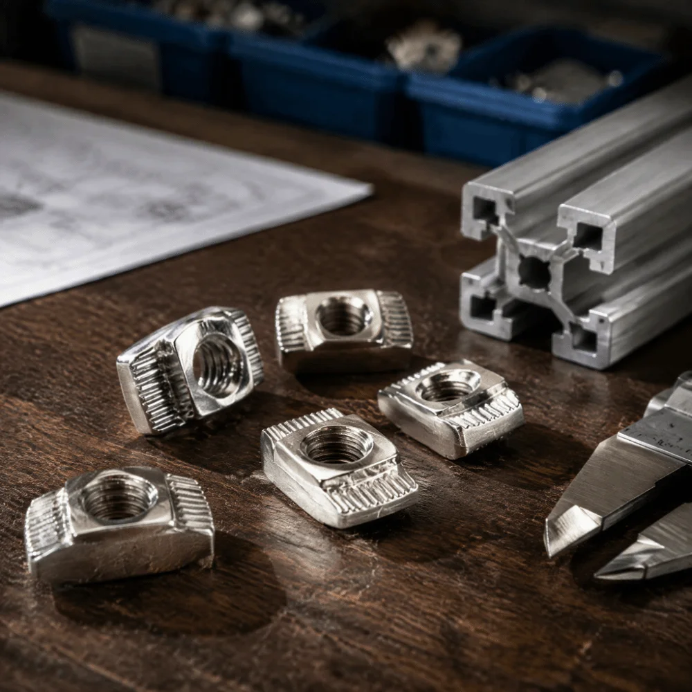 25pcs Extra Heavy Duty High Load T Slot Nuts Durable Premium Hammer Head Nuts Drop In T Nuts For Aluminum Profiles