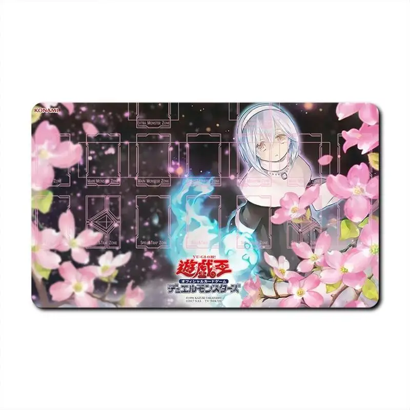 Yu-Gi-Oh! Ash Blossom & Joyous Spring DIY self-made Anime Game Battle card Rubber Card Pad Mouse Pad Keyboard Pad 600*350*2mm