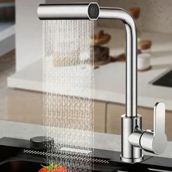 New Waterfall 360°Rotatable Sink Faucet Multifunctional Kitchen Faucet  Water Tap Nozzle Anti Splash Washbasin Faucet