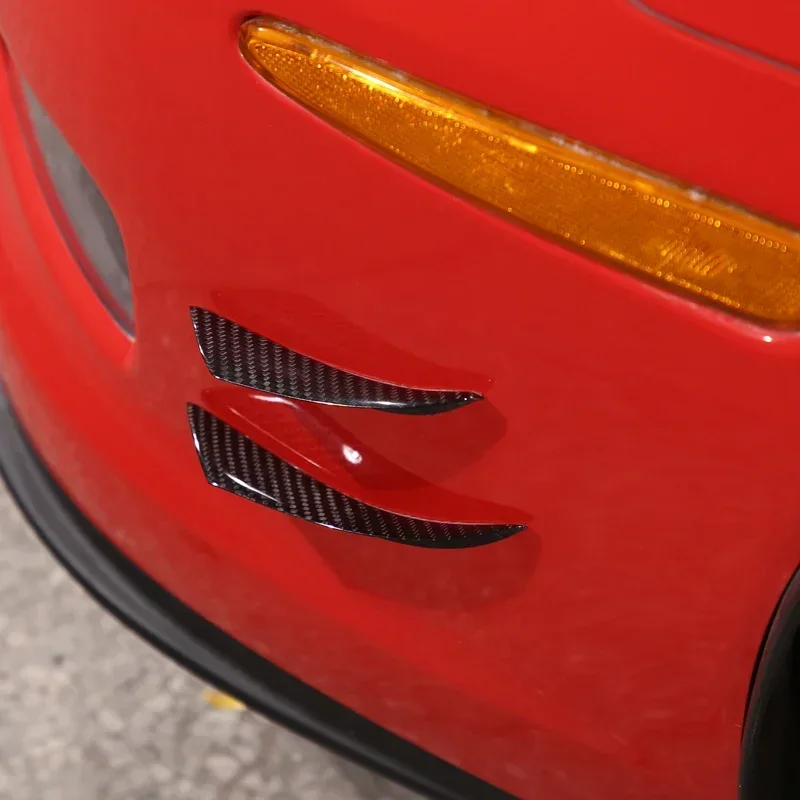 لسيارة شيفروليه كورفيت C6 2005-2013 ألياف الكربون الحقيقية المصد الأمامي للسيارة الجبهة المحيطي سبويلر ملصق الكسوة اكسسوارات السيارات #2