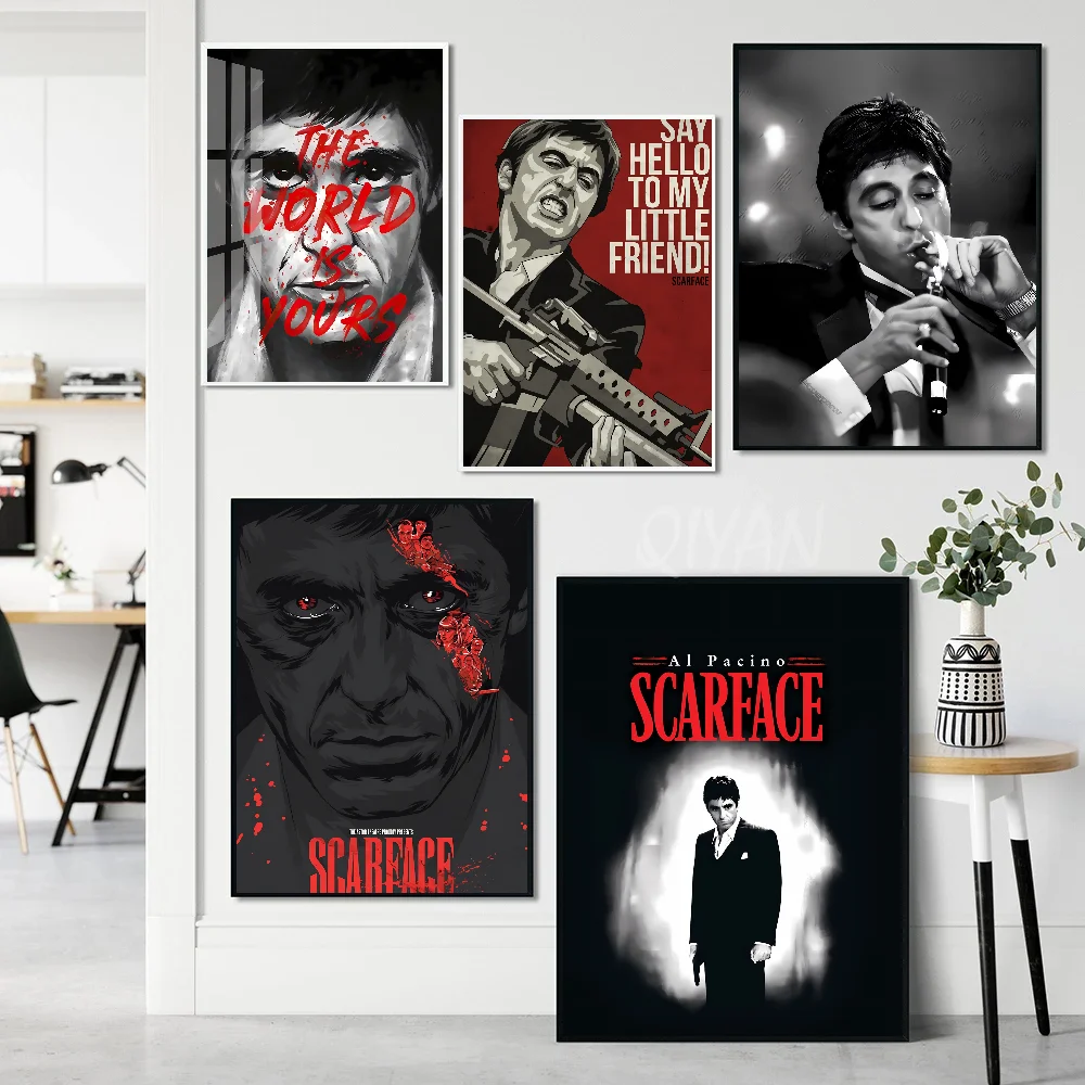 1 قطعة S-Scarface المشارك ورقة طباعة غرفة المعيشة المنزلي غرفة نوم مدخل بار مقهى الفن اللوحة الديكور