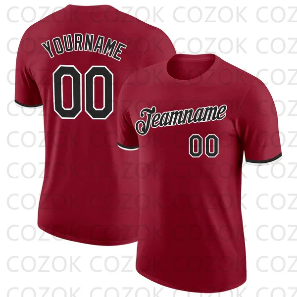 Custome Red Style Football Jerseys for Men Women Unisex Football Short Sleeves Athletic Tee Shirts