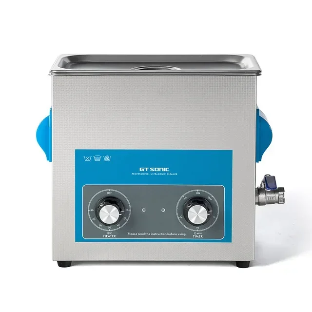 Ultrasone reiniger 6L 150W met verwarmingsmand Mechanische controller Ultrasoon bad, 40khz