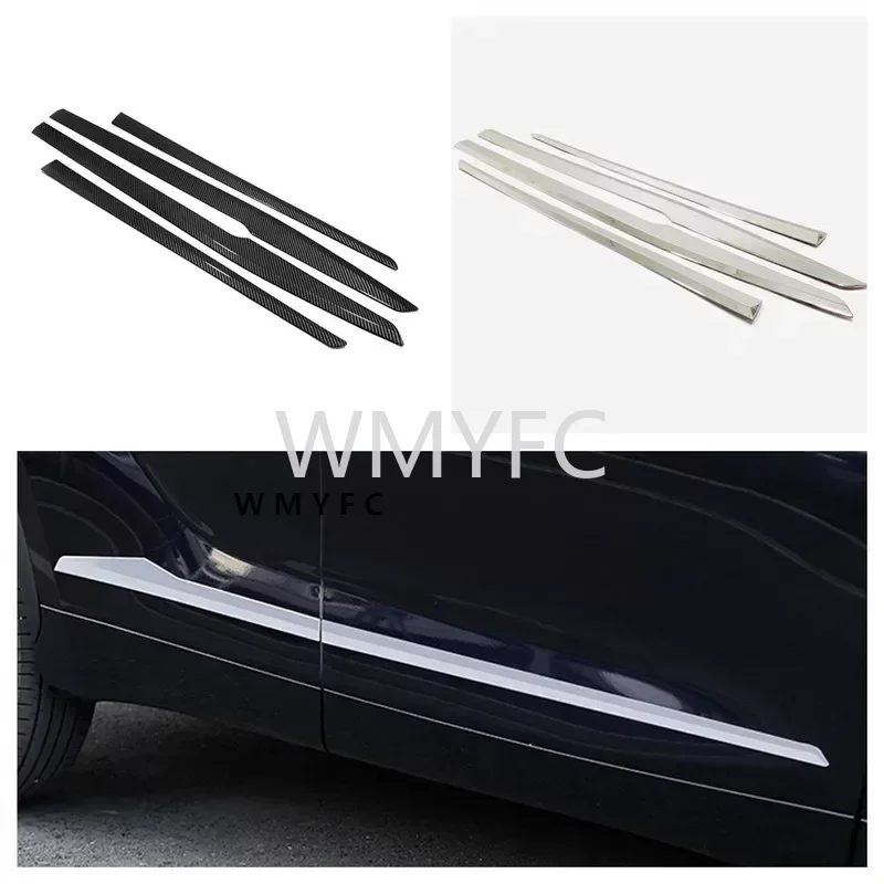 

For Toyota Highlander 2020 -2022 Car Sticker Side Door Trim Strip Molding Stream ABS chrome Panel Bumper Hoods Moulding Part