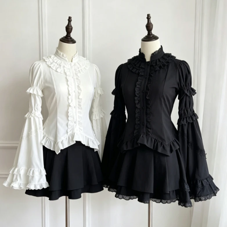 Japanese Lolita Blouse Women K - Women Formal Blouses For Evening Wear ulasan dan harga