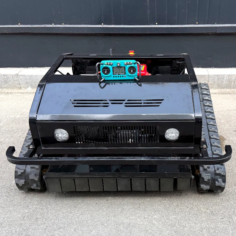 Customized 800mm Working Width Remote Control Crawler Lawn Mower Grass Cutter For Farm And Garden