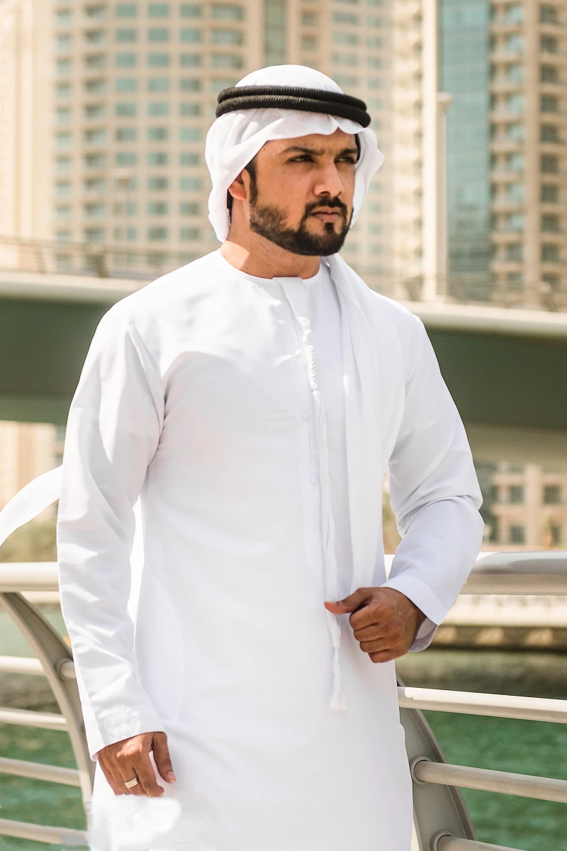 Chapéus de oração muçulmana Lenço para homens, roupas islâmicas, Kaftan Thobe, trajes Kurta, Arábia Saudita Paquistão Vestido