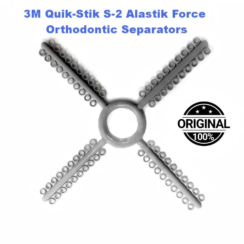 

3M Quik-Stik Ортодонтические сепараторы 406-410 S-2, резиновые кольца Alastik Force для зубов, 13 шт./упаковка, высокоэластичные для лигирования