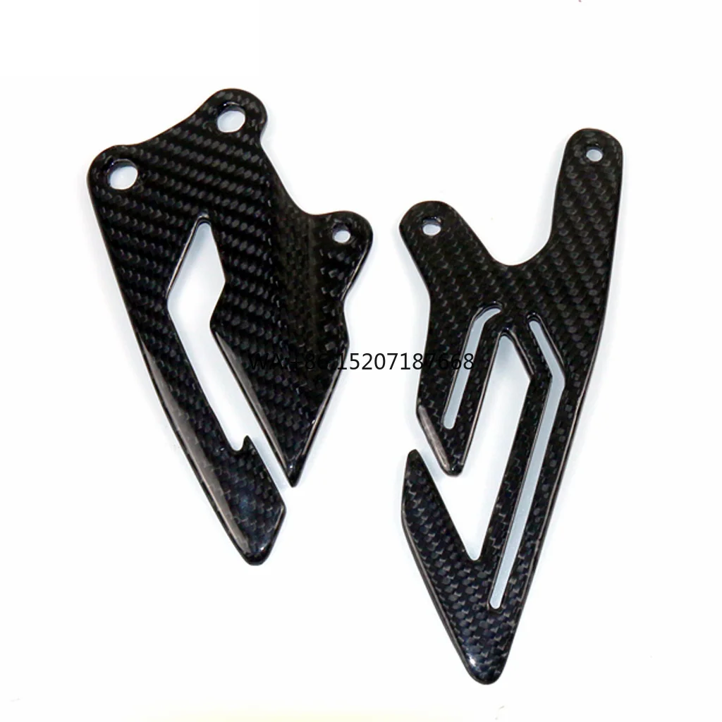 

100% Dry Full Carbon Fiber Motorcycle Rearset Heel Guards Plates for Yamaha R1 R1M 2015 2016 2017 2018 2019