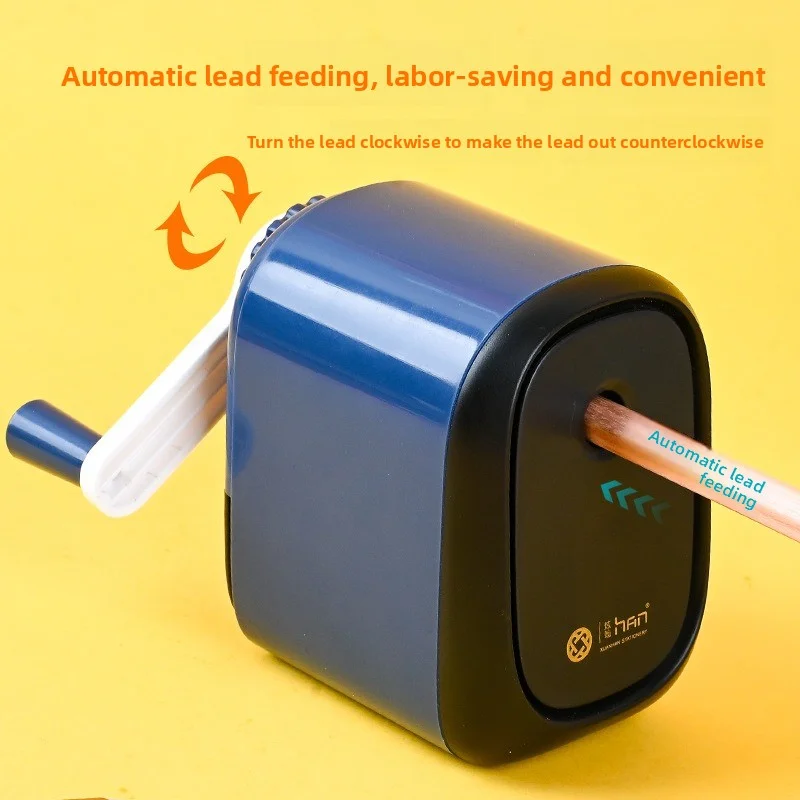 Pencil sharpener, rotary pen knife, student hand-operated fully automatic lead-in type pencil sharpener