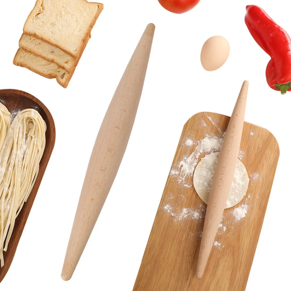 4 قطع من أدوات خبز المطبخ الخشبية، آمنة على نحو سلس لصنع العجين والكعك والمعكرونة وإكسسوارات الطبخ