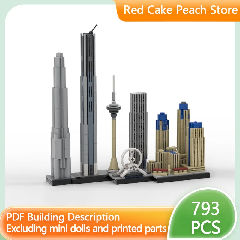 

City Street View Model MOC Building Bricks Urban High-Rise Buildings Modular Technology Children Holiday Gifts Assemble Toy Suit