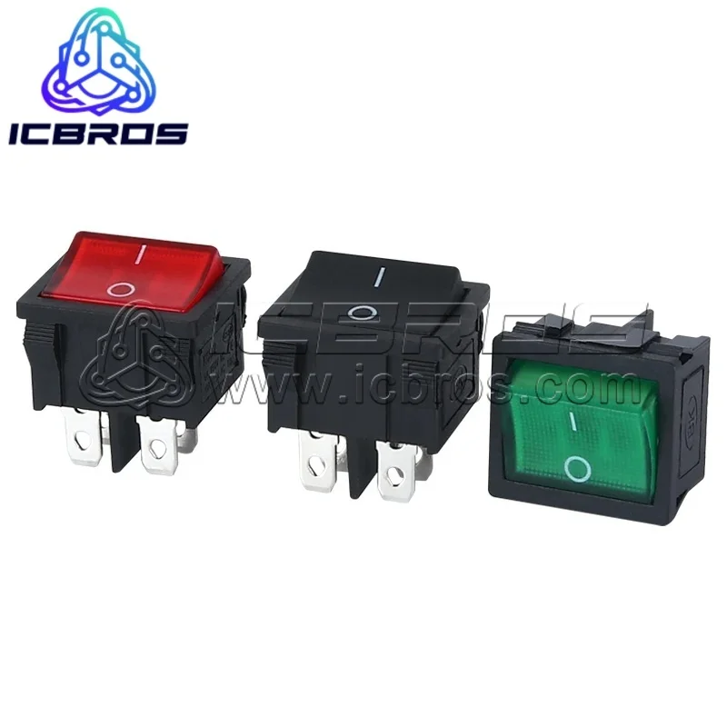 KCD2 KCD5 Rocker Switch 4 Pin 6Pin 2 Position 3 Position 6A/12A 250VAC ON-OFF ON-OFF-ON Copper Foot 21x24mm 21*24mm