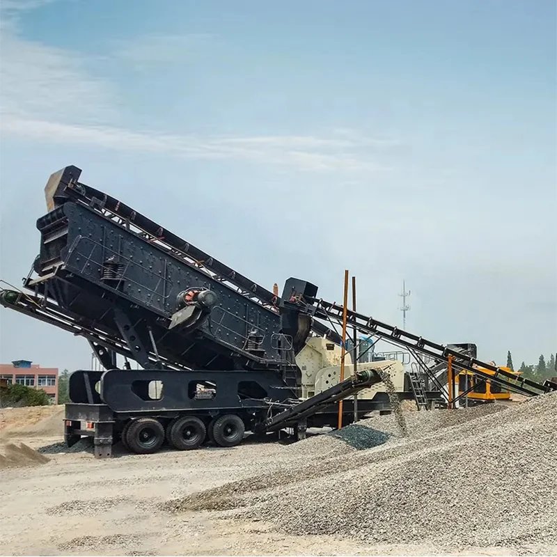 Iron Copper Gold Ore Mining Machinery Coarse Crushed Mobile Crushing Station Mining Application Cone Jaw Crushersmobile Screens