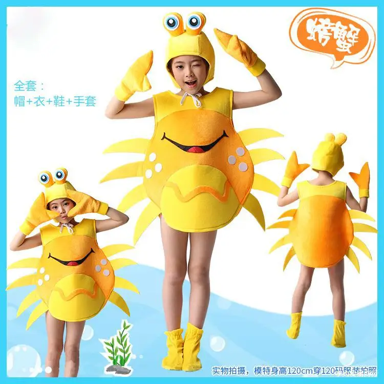 Disfraz de tortuga marina para niños, conjunto de ropa de actuación de animales marinos, sombrero, ropa, zapato, Anime, pulpo, tiburón, delfín