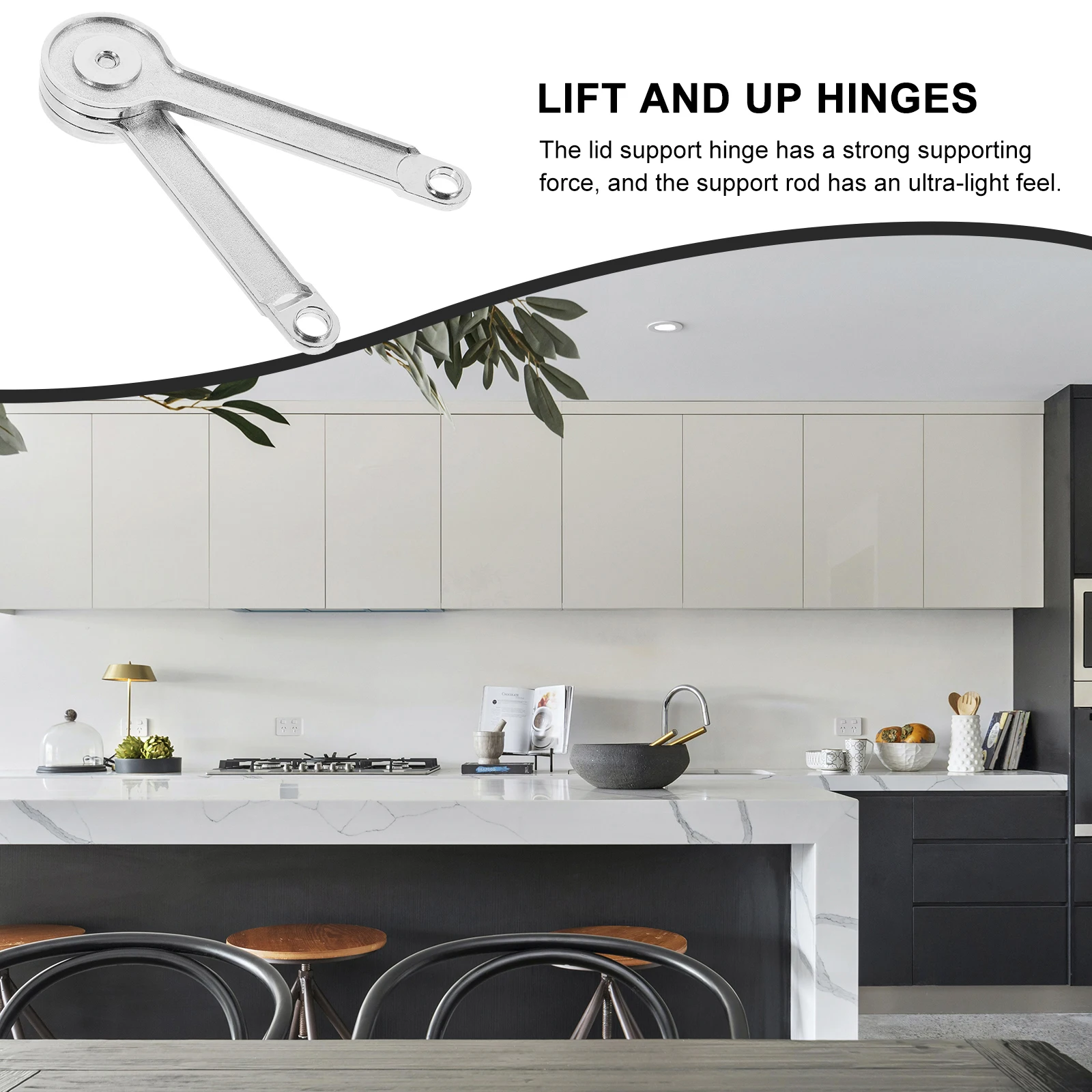 

2pcs Hydraulic Rod Cabinet Softer Close Hinges Hinges Silver Lid Stay Strong Bearing Toy Box Closet Wardrobe