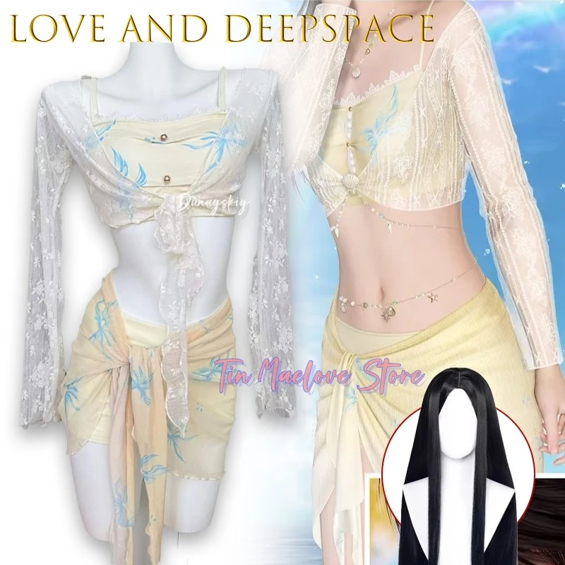 ‌ ‌ ‌ ‌ ‌ ‌ Amor y espacio profundo Rafayel Cosplay traje de baño bebé Miss Shan Yu mariposa sueño nuevo jugador Disfraz Halloween Mujer rsi