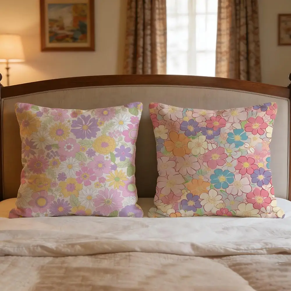 Pattern Patchwork Pattern Cushion Cover 4Pcs Decorative Covers Soft Cushion Case for Sofa Couch Decor 40x40 45x45 Pillowcases