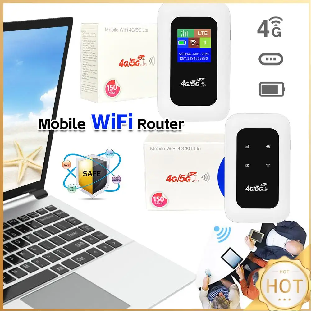 

Мобильный Wi-Fi-роутер 4G LTE со слотом для SIM-карты, беспроводной маршрутизатор-ретранслятор 150 Мбит/с, карманный Wi-Fi-хотспот для дома, офиса, автофургона, кемпинга