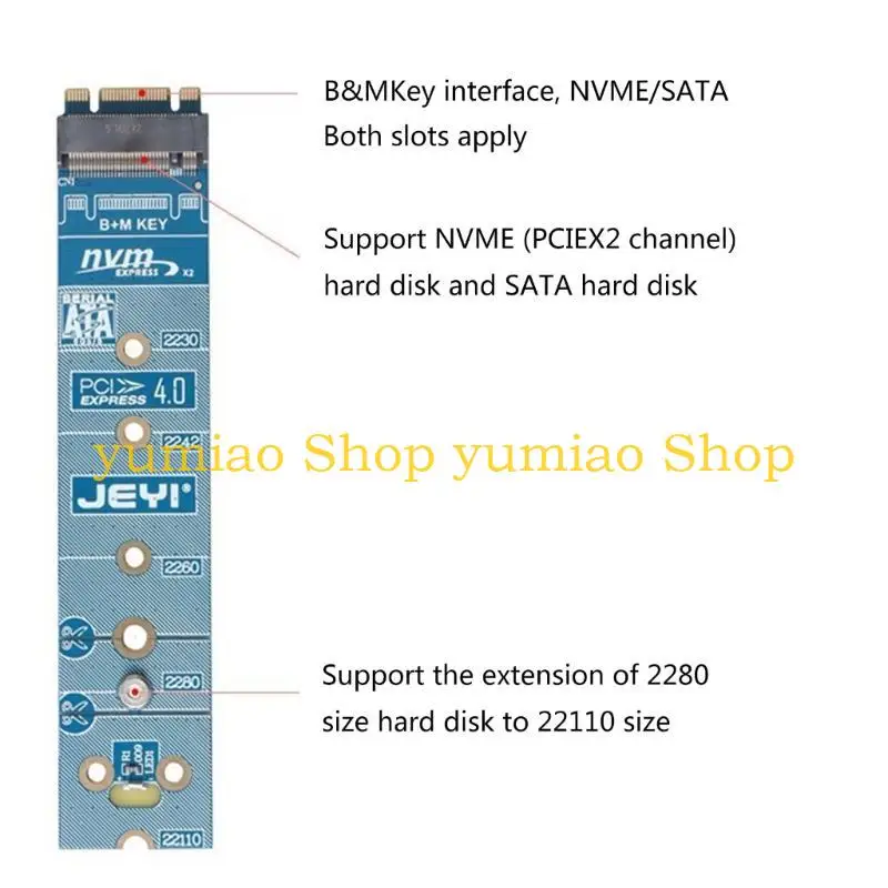 587B NVMe M.2 SSD PCIe NVMe M.2 Adapter Card Converter Plate Card
