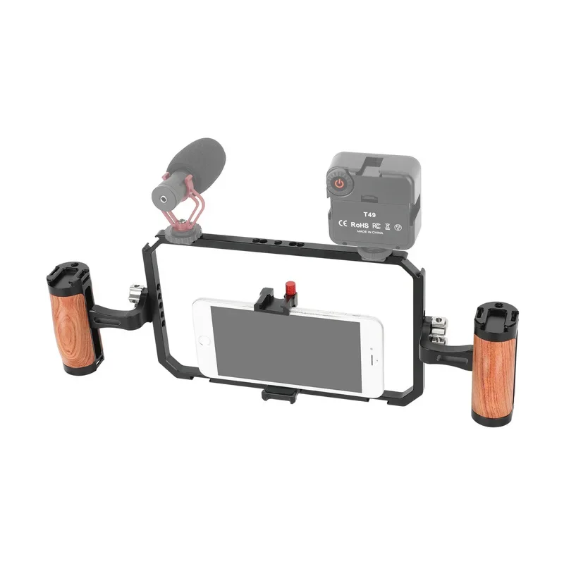 Phone Cage Vlogging Video Rig With Cold Shoe & 1/4