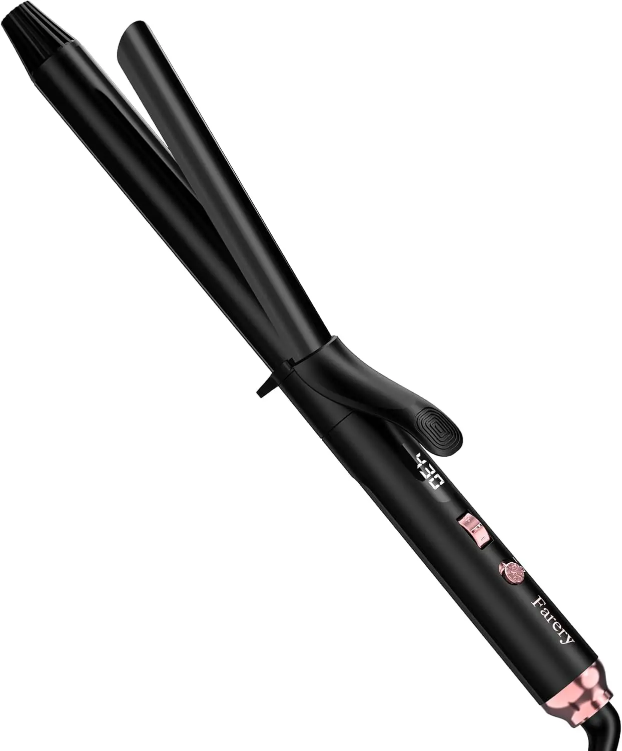 

1 Inch Ceramic Curling Iron with Argan Oil & Keratin, 11 Temp Settings for Long Lasting Curls, Includes Clips & Pad