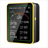 15 in 1 Tuya WIFI Air Quality Detector Rechargeable Digital LCD CO2/CO/TVOC/HCHO/PM2.5/PM1.0/PM10/Temp/Humidity for Smart Home