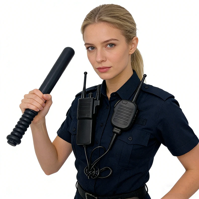 6pcs Adult Police Role-playing Set, Police Hat, Plastic Baton, Walkie Talkie, Tie, Glove, Whistle Set, Cosplay Props Accessories