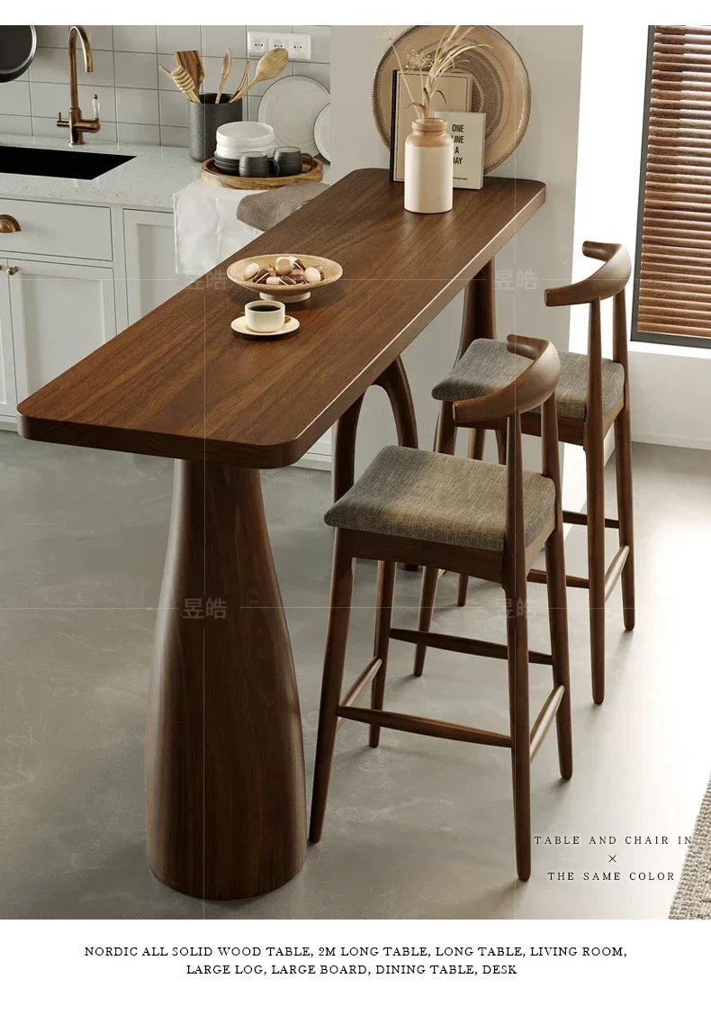 높은 나무 발코니 바 테이블 주방 럭셔리 현대 커피 칵테일 바 테이블 야외 거실 Tavoli Alti 가구