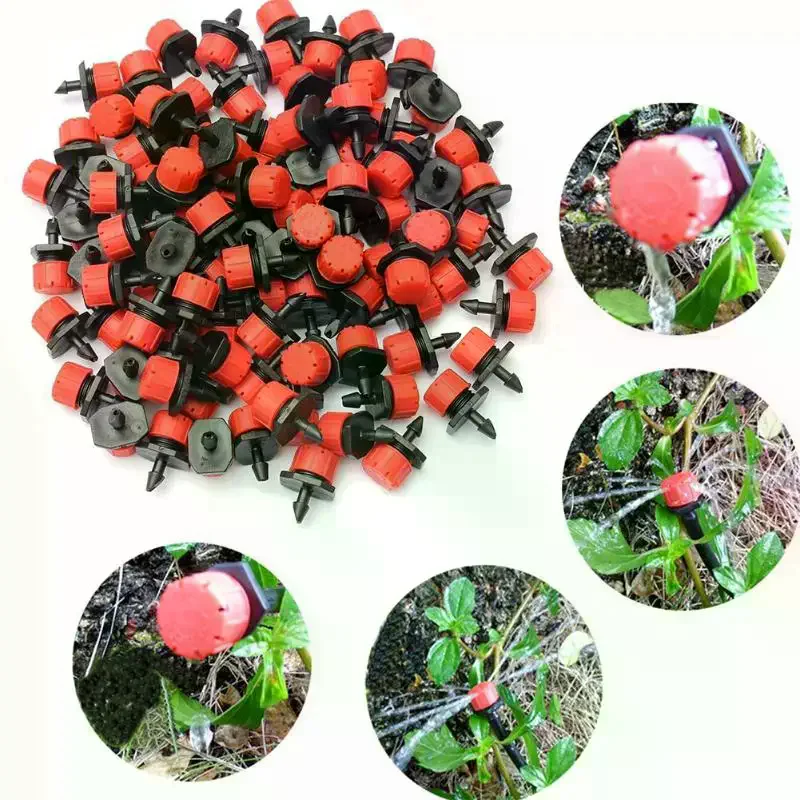50/100pcs Adjustable Water Sprinkler Thread Connection Spray Nozzle Garden Irrigation Micro Flow Dripper