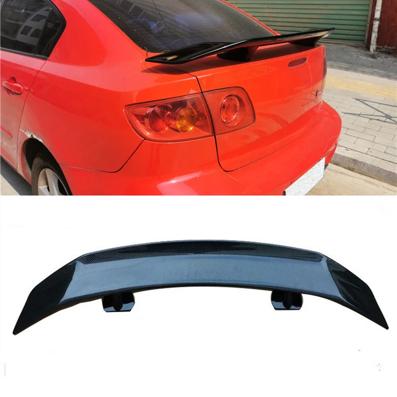 FOR Universal Auto Accessory Spoiler Mazda 3 Car Trunk Rear Lip Wing Old Mazda3 ABS Material Color Tail FIN Refit M3 2006-2021