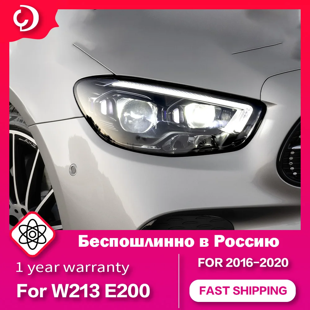 

Headlight for E Class W213 2016-2022 E200 E260 E300 LED DRL Auto Body Parts Outer Headlamp Turn Signal Angel Eyes Projector Lens