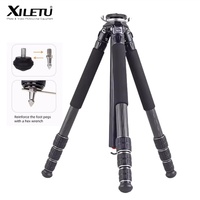 XILETU X284C Professional Carbon Fiber Tripod with Ball Head Heavy-Duty Travel Tripod for Digital DSLR Camera Load 18kg 168cm