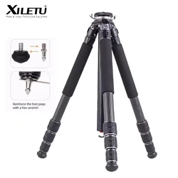 XILETU X284C Professional Carbon Fiber Tripod with Ball Head Heavy-Duty Travel Tripod for Digital DSLR Camera Load 18kg 168cm