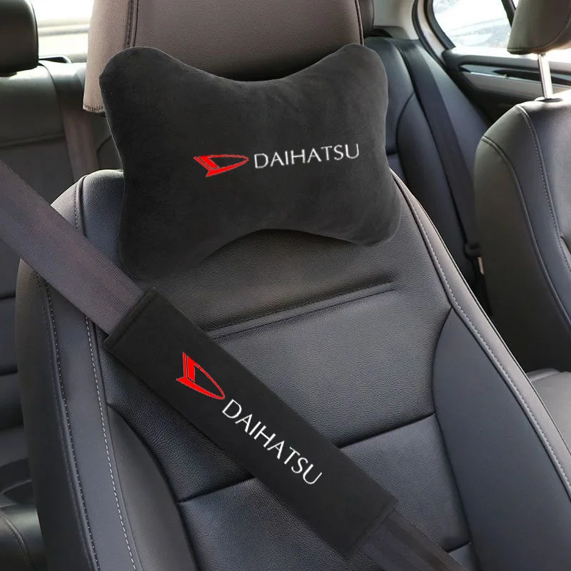 Car Headrest Neck Pillow Seat Belt Shoulder Pad Fit For Daihatsu Terios Sirion Mira Materia Rocky YRV Feroza Charade Accessories