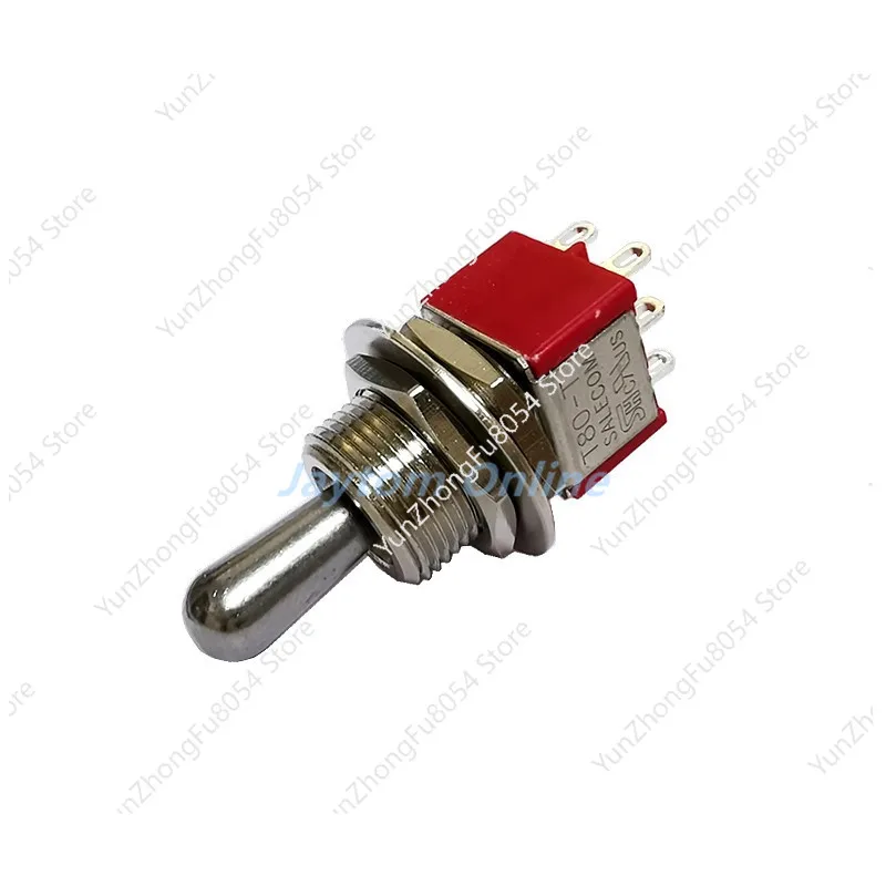 

100pcs 6pins Panel Mount Threaded Guitar or AMP DPDT 3 Way ON ON ON Sealed Fat Bat Toggle T80-T Toggle Switch