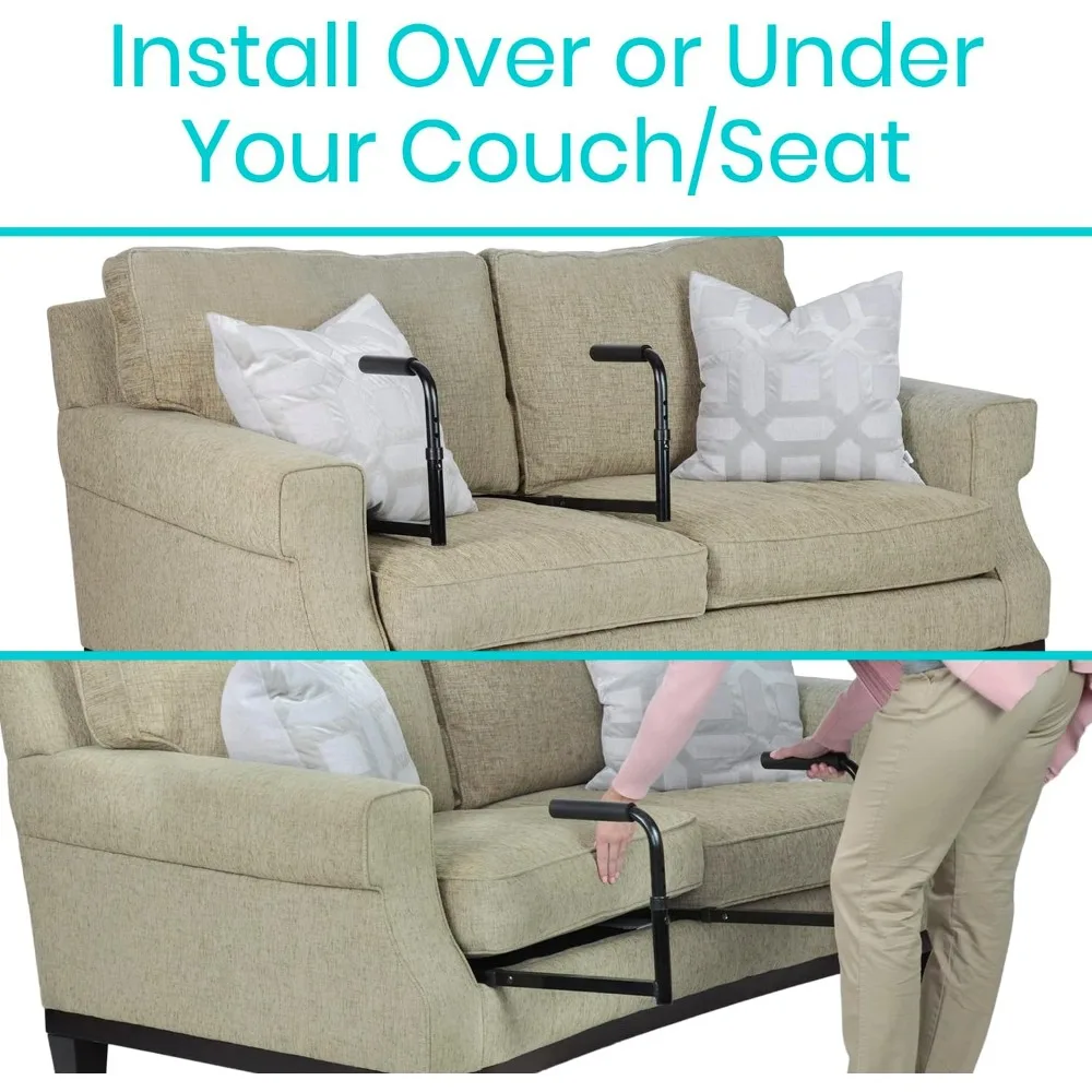 Adjustable Standing Aid Rail for Couch and Chair - Portable Mobility Handle for Elderly and Disabled - Safety Grab Bar