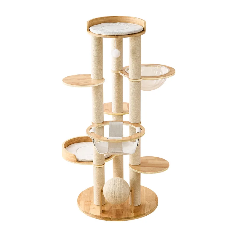 

Cat climbing frame nest Multifunctional cat climbing frame Scratch-resistant climbing column toy scratching ball
