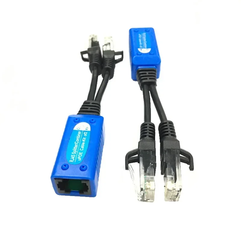 Anpwoo UPOE01 kit kabel adaptor POE, konektor kabel daya pasif Ethernet PoE Adapter RJ45 splitter combiner Anpwoo upoe