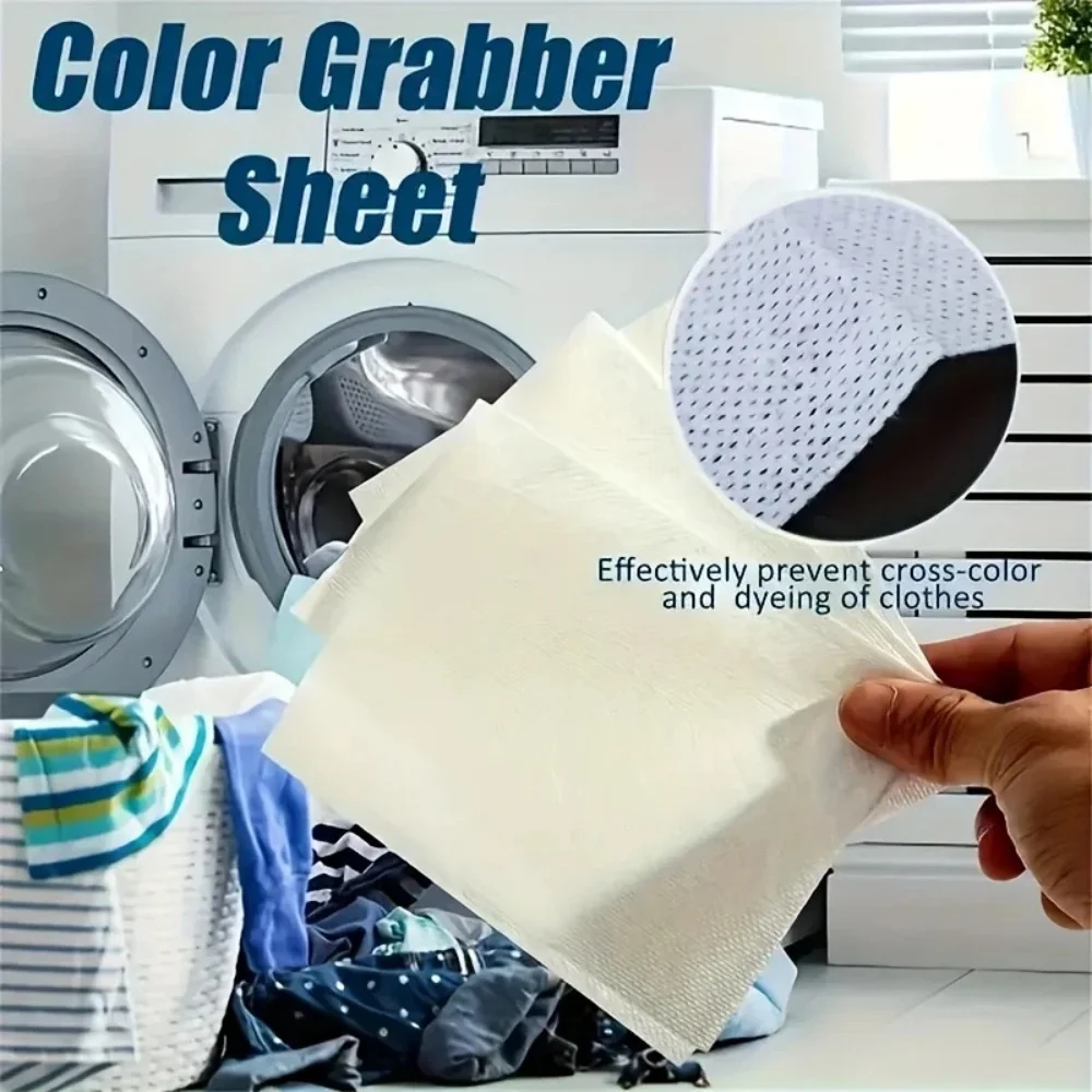 50PCS Dye-Resistant Cloth for Laundry，No Chemical Composition，Mixed Laundry Anti-Penetration and Fade Protection Universal Wash