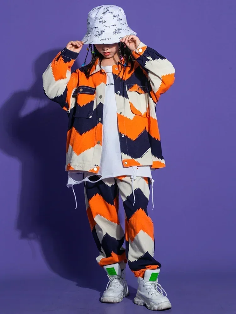 Traje de moda de baile callejero para niños del Día de Año Nuevo, conjunto de hip-hop para niño, traje de actuación de baile de jazz fresco y atractivo