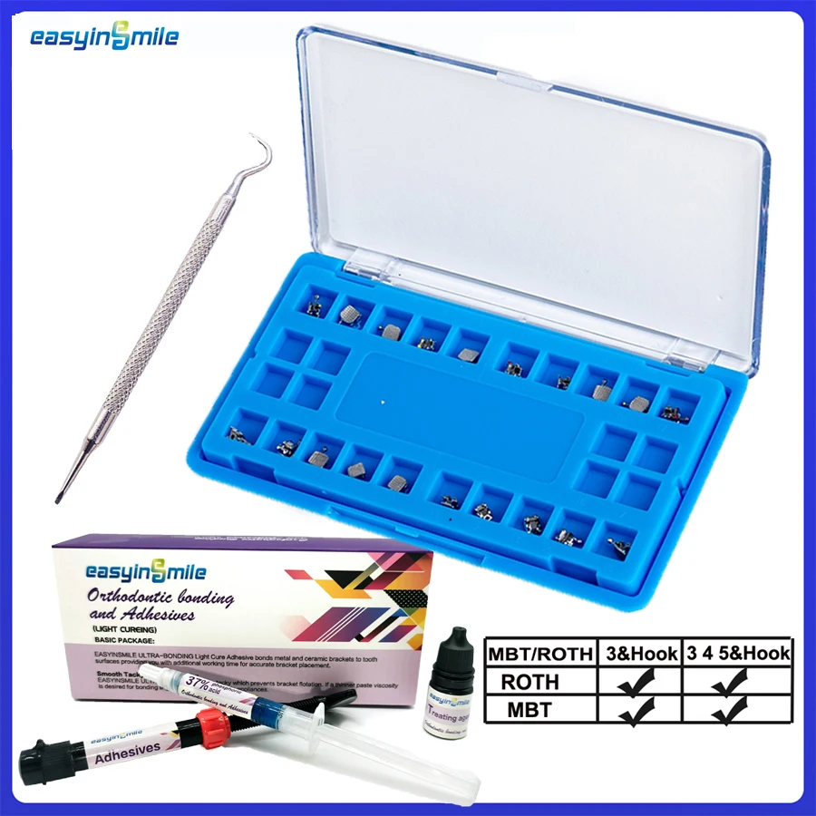 Dental Orthodontic Adhesive Kit Light Curing Metal Ceramic  Invisible Attachments Glue Bonding Dentist Material Tools