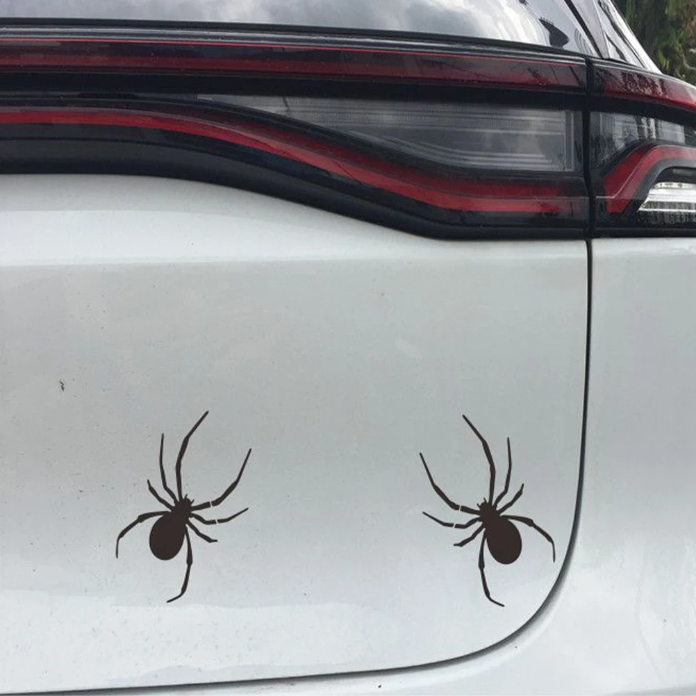 

Spider Shape Stickers Motorcycle Funny Bumper Sticker Decorative Vehicle Decals Durable Cartoon Sticker For Car