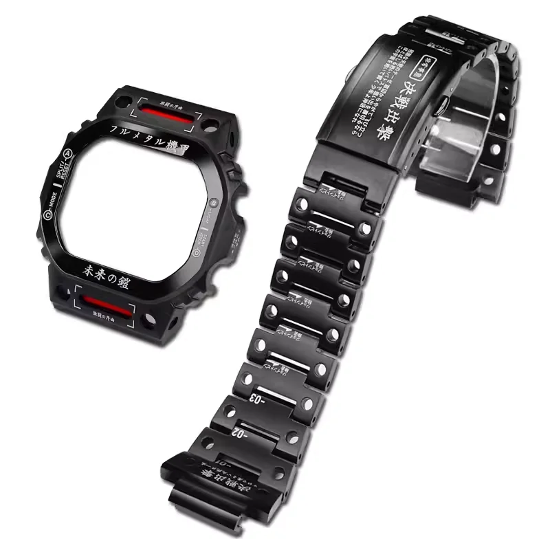 Imagem -05 - Modificado Titanium Alloy Armor Strap para Casio Ver Case Bezel Pulseira de Metal Pulseira Masculina G-shock Gm-b5600 Dw5600