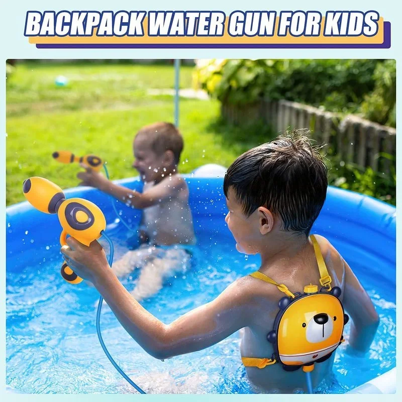 Juguetes Mochila para padres e hijos Pistola de agua Interacción en la playa Mochila de piscina de verano Pistola de agua Juguetes para niños y niñas