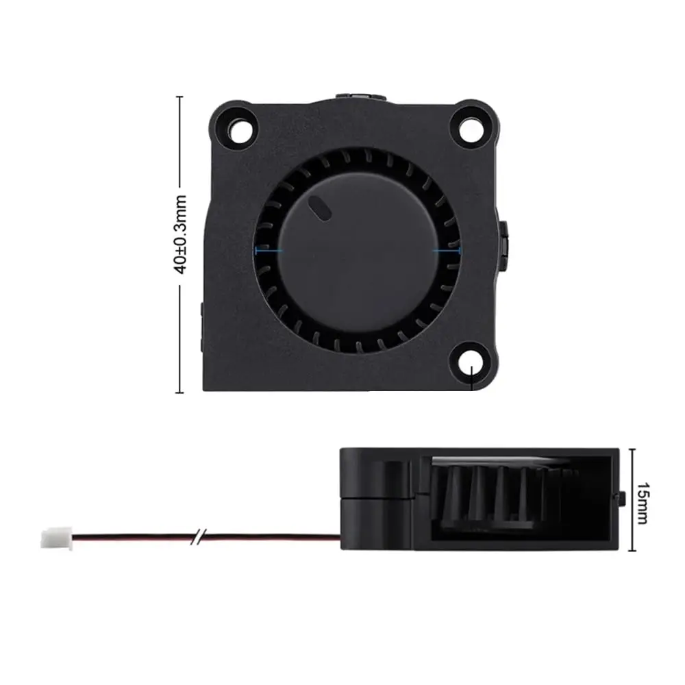2 Stück 4010 Lüfter für Creality Ender 3 V3 SE/V3 KE/CR10 SE von 3D-Druckerteilen und Zubehör, 24 V 4010 Extruder Turbolüfter – Detail 4